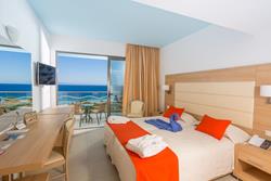 Blue Horizon Hotel - Rhodes, Ialyssos. Deluxe twin room with sea view.